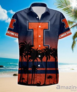 Summer Gift Set for Illinois Fighting Illini Fans: Hawaiian Shirt and Shorts 