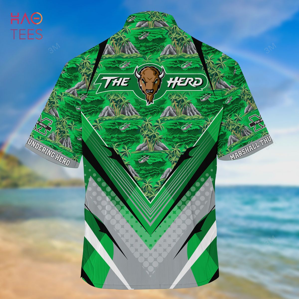Summer Hawaiian Shirt and Shorts for Sports Fans - Trending Marshall Thundering Herd