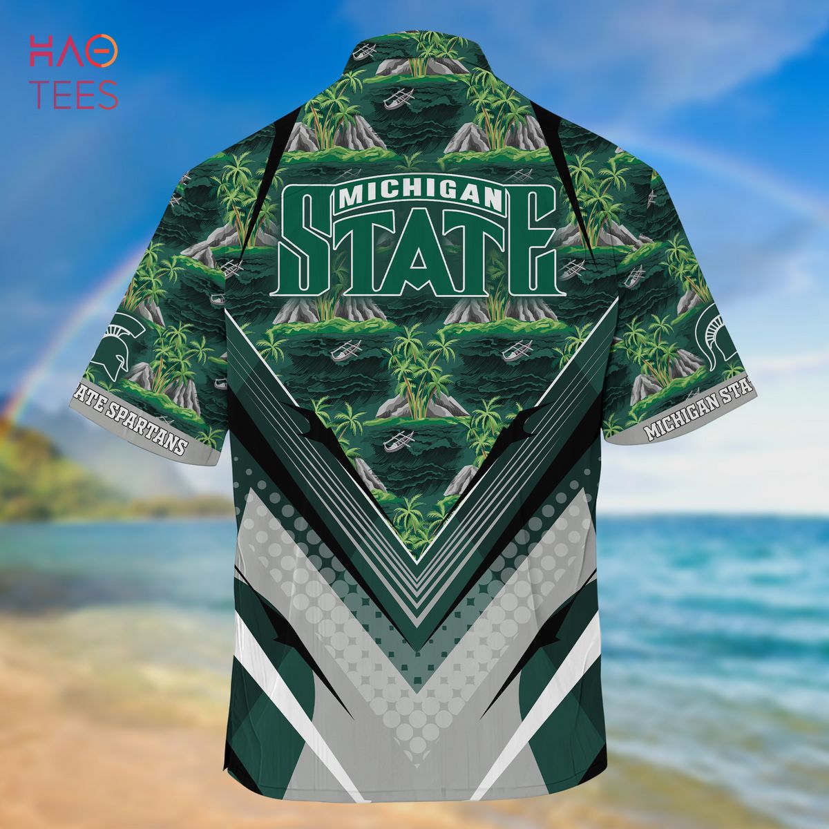 Summer Hawaiian Shirt and Shorts for Sports Fans - Trending Michigan State Spartans