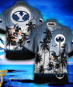 Summer Holiday BYU Cougars and Mickey Mouse Hawaiian Shirt
