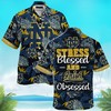 Summer Sports Fan Gear - Notre Dame Fighting Irish Stress Blessed Obsessed Hawaiian Shirt