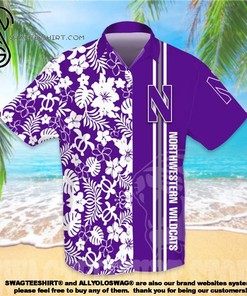 Summer Sports Fan Gear - Sports American Football NCAAF Northwestern Wildcats Hawaiian Shirt