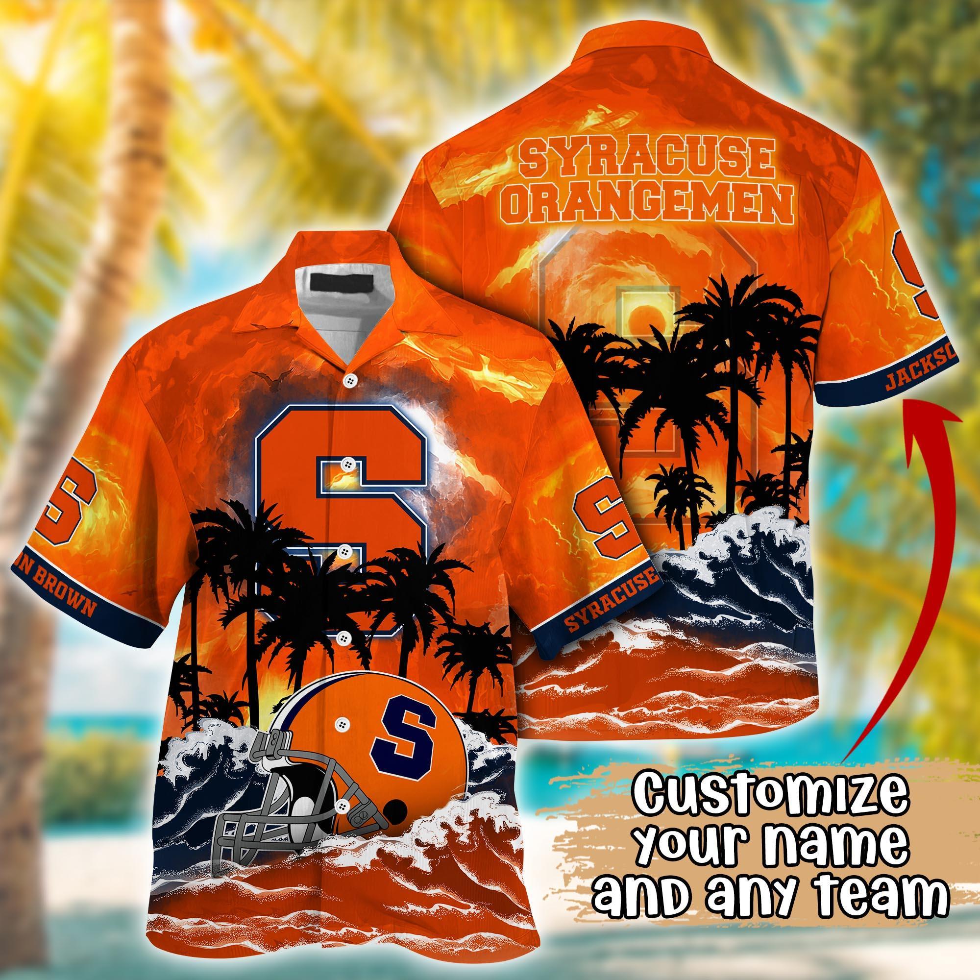 Syracuse Orange NCAA Best Hawaiian Shirt Ever- Customize Any Team Any League