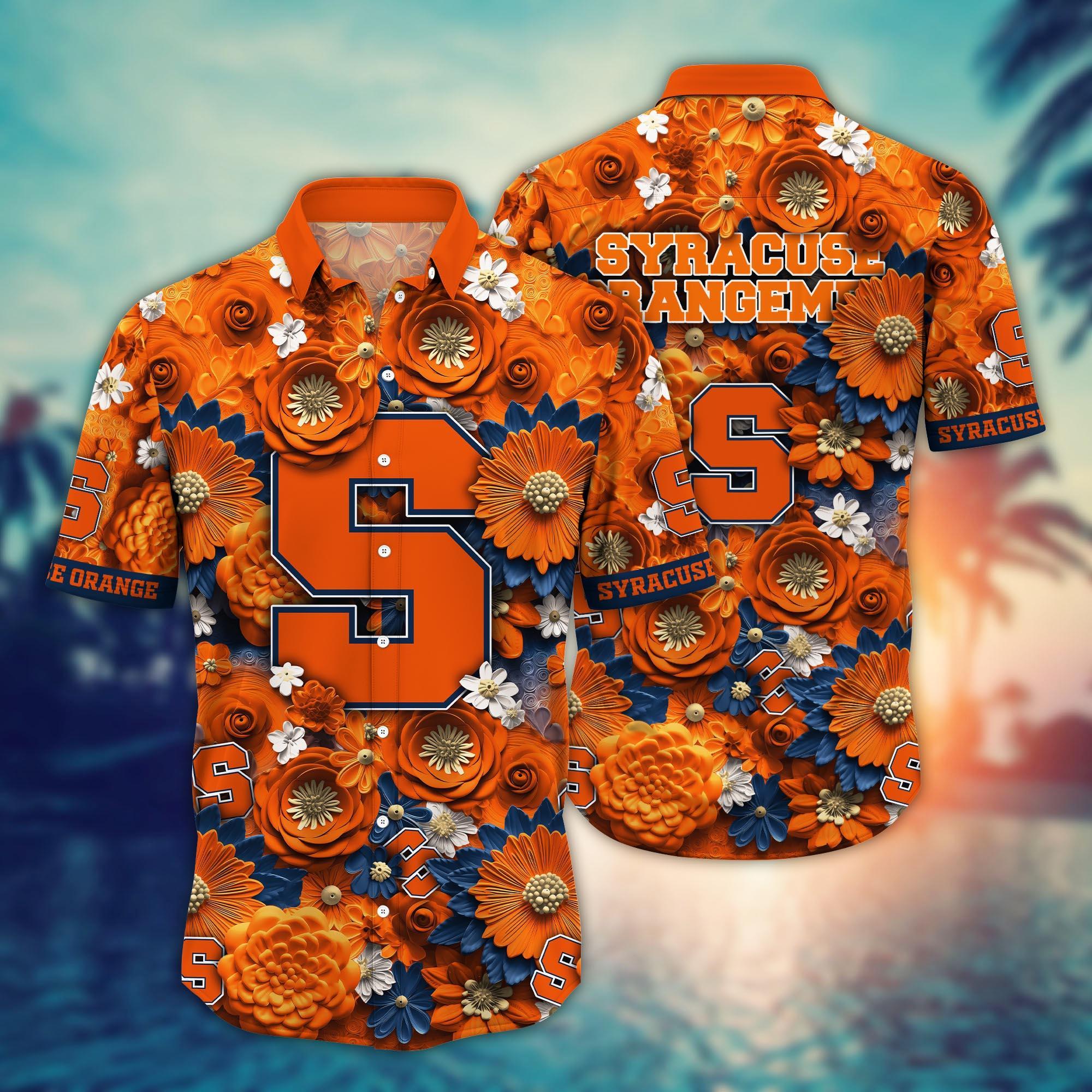 Syracuse Orange NCAA Hawaiian Shirt for This Summer Customize Shirt Any Team
