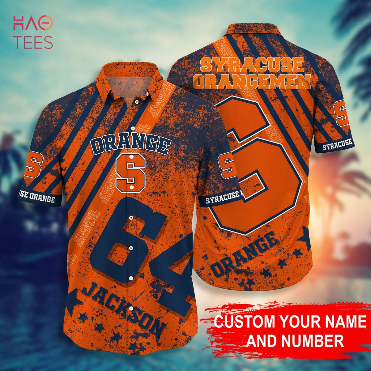 Syracuse Orange Personalized Hawaiian Shirt - Customizable Fan Gear for Orange Fans