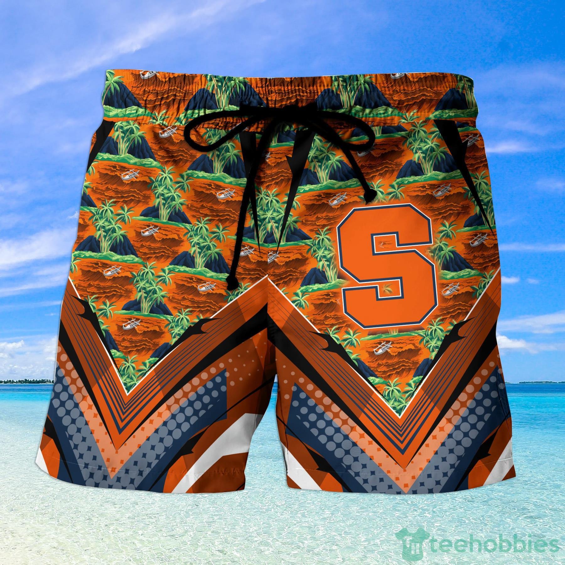 Syracuse Orange Summer Gift Hawaiian Shirt And Shorts for Sports Fans