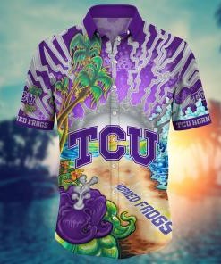 TCU Horned Frogs NCAA Flower Hawaii Shirt For Fans Ver 2