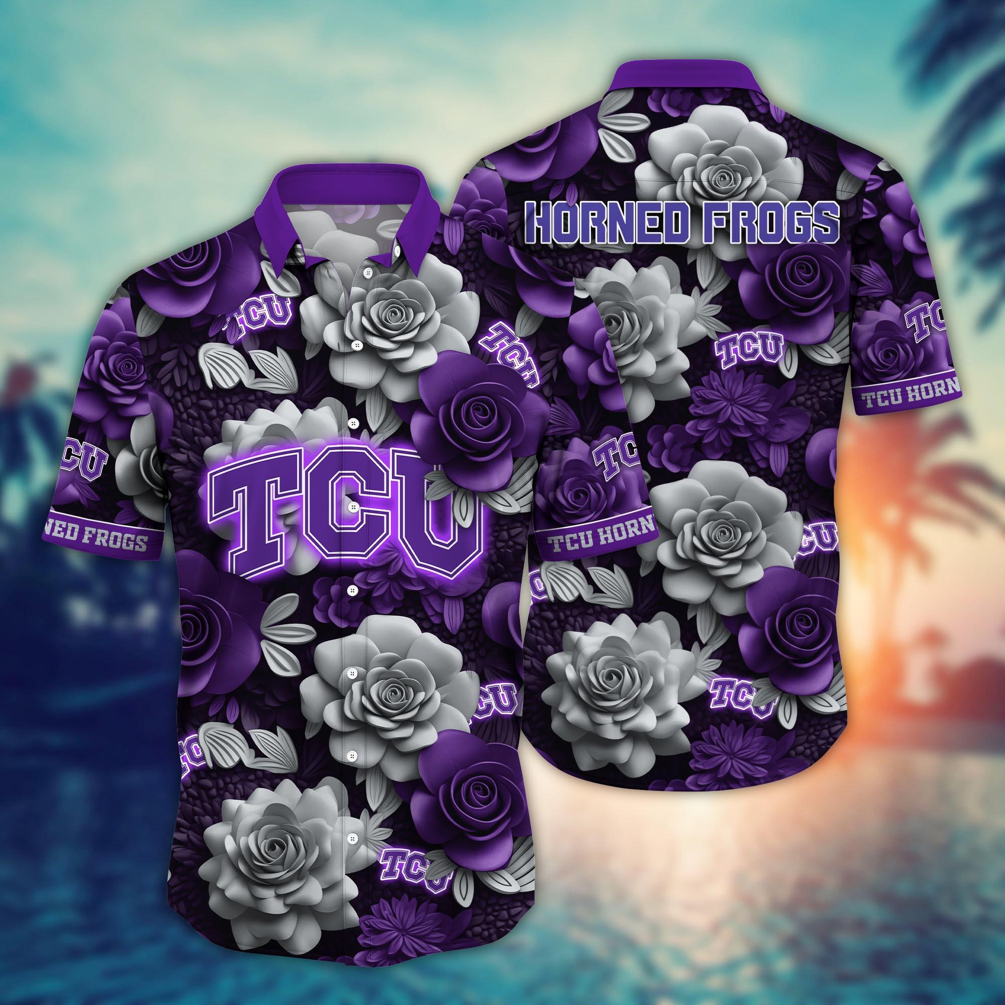TCU Horned Frogs NCAA Flower Hawaii Shirt For Fans Ver 37