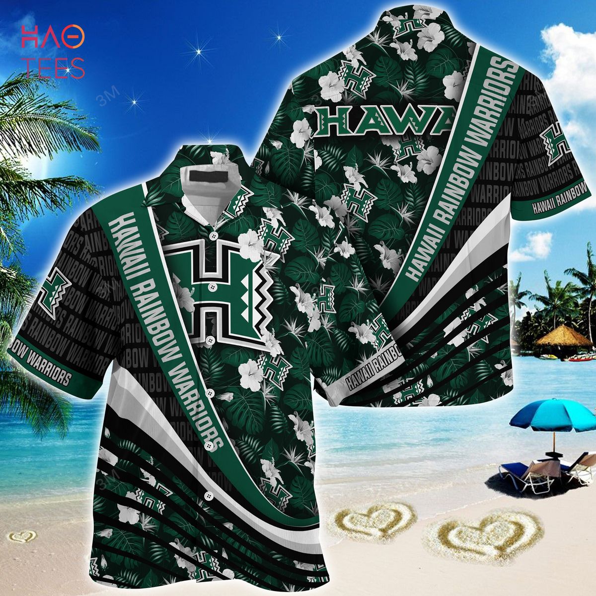 TRENDING Hawaii Rainbow Warriors Hawaiian Shirt - With Tropical Flower Pattern For Fans