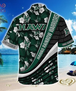 TRENDING Hawaii Rainbow Warriors Hawaiian Shirt - With Tropical Flower Pattern For Fans