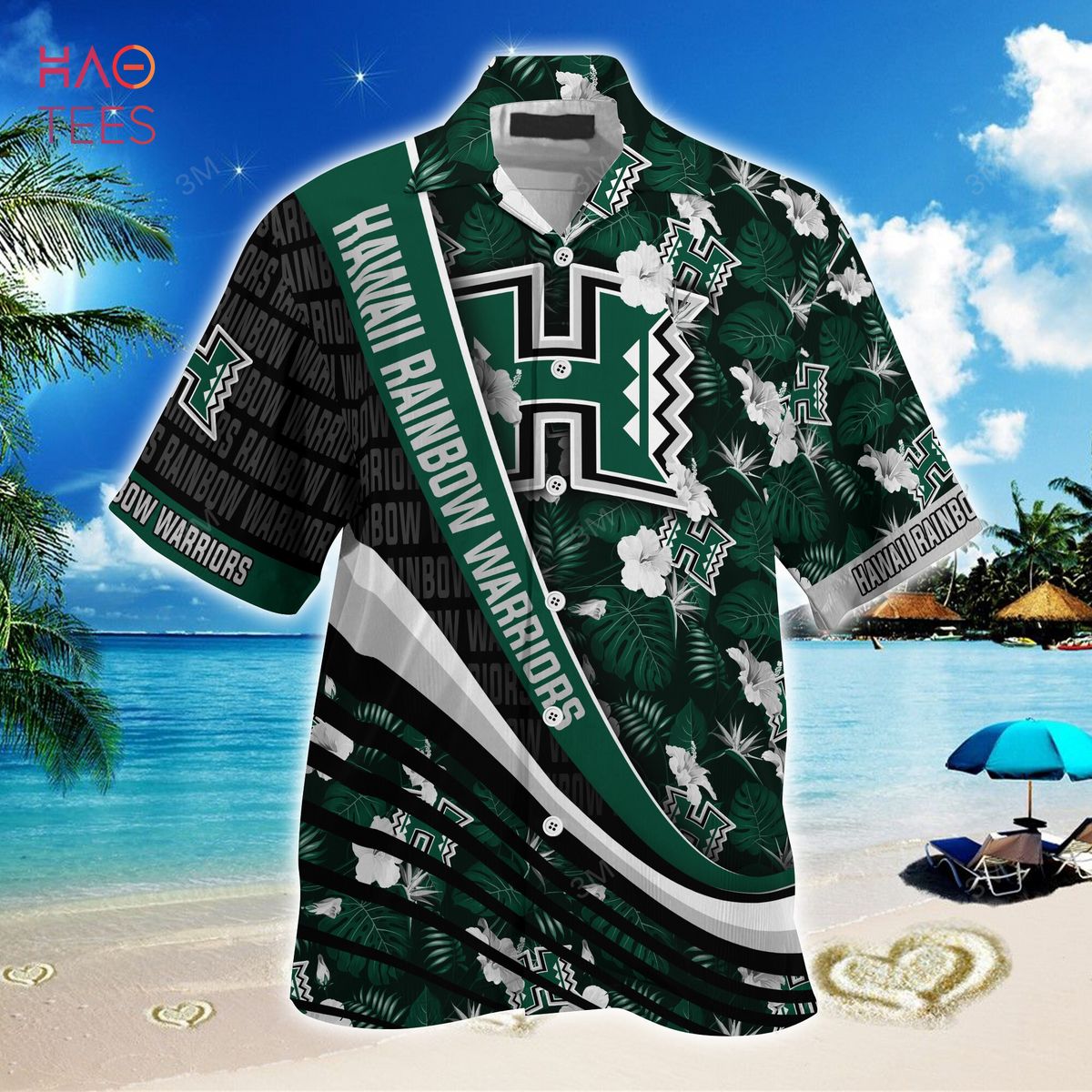 TRENDING Hawaii Rainbow Warriors Hawaiian Shirt - With Tropical Flower Pattern For Fans
