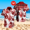 Tellum and Chop Mens Oklahoma Sooners Hawaiian Button Down Short Sleeve Floral Shirt - Cool and Trendy Fan Gear