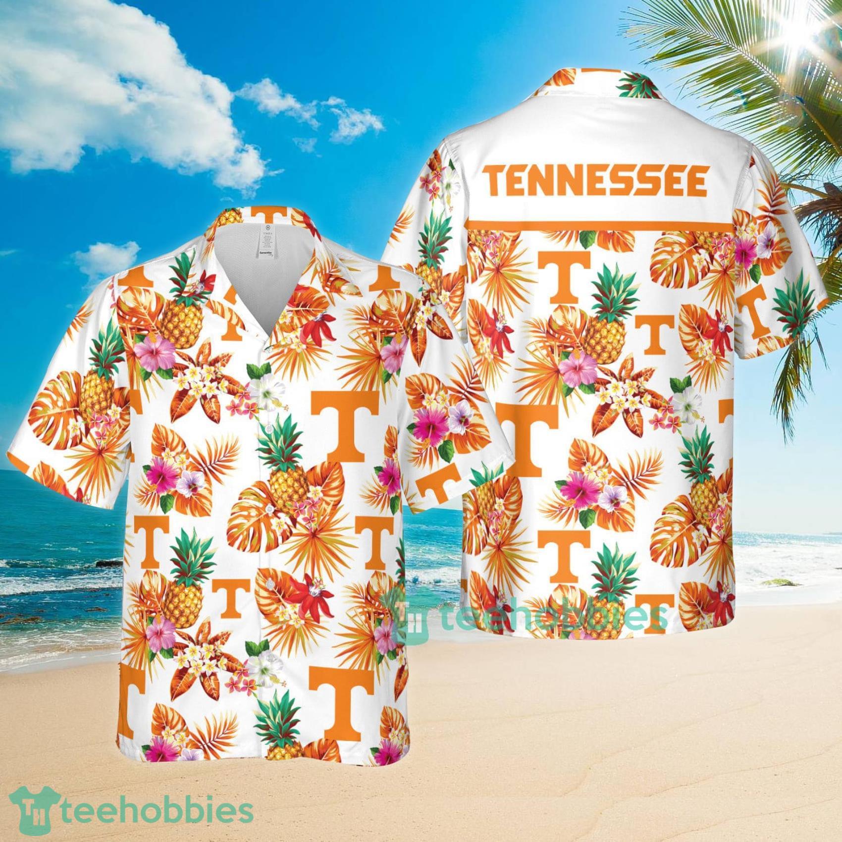 Tennessee Volunteers Pineapple Tropical Flower Combo Hawaiian Shirt And Shorts - Perfect Outfit for Tennessee Fans