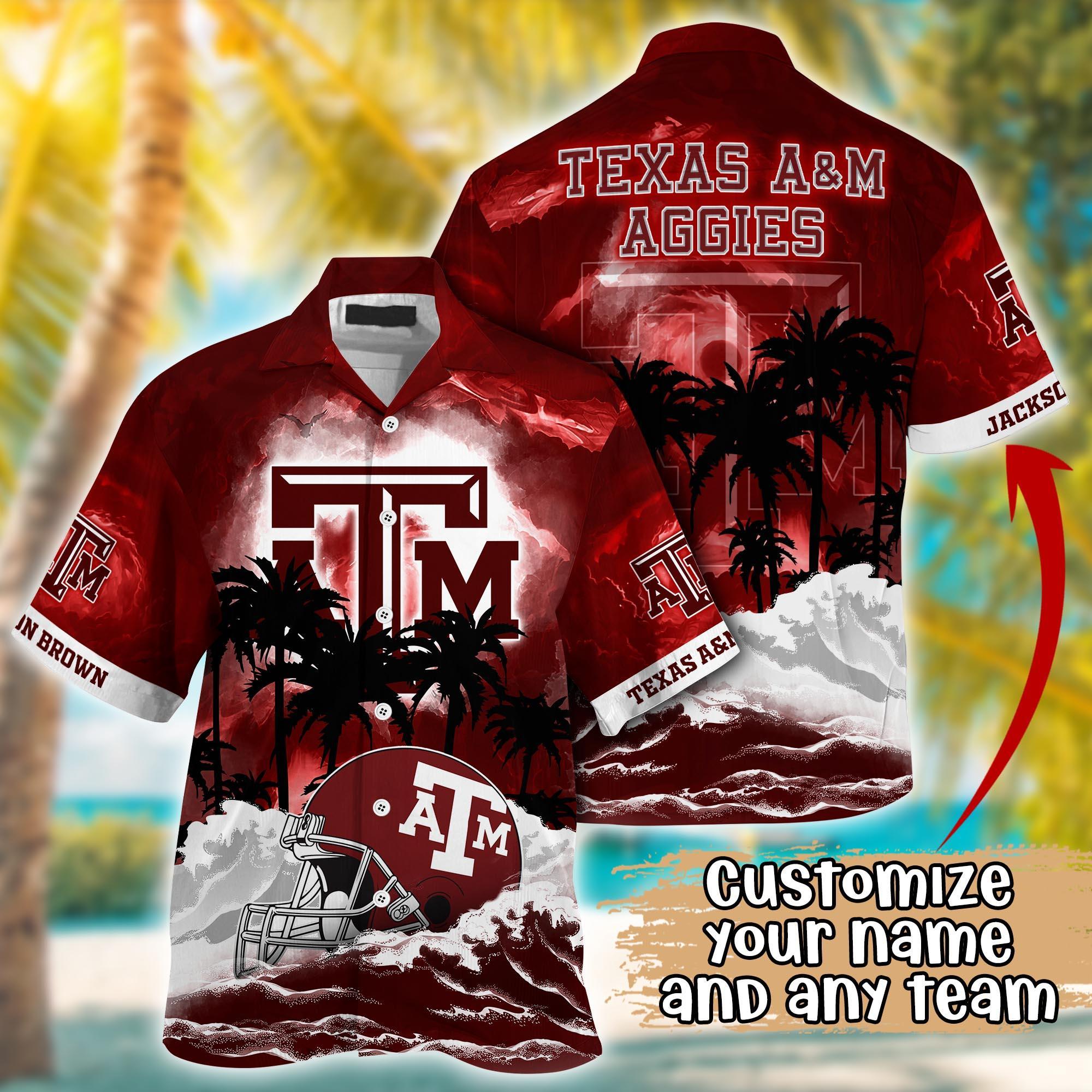 Texas A&M Aggies NCAA Best Hawaiian Shirt Ever- Customize Any Team Any League