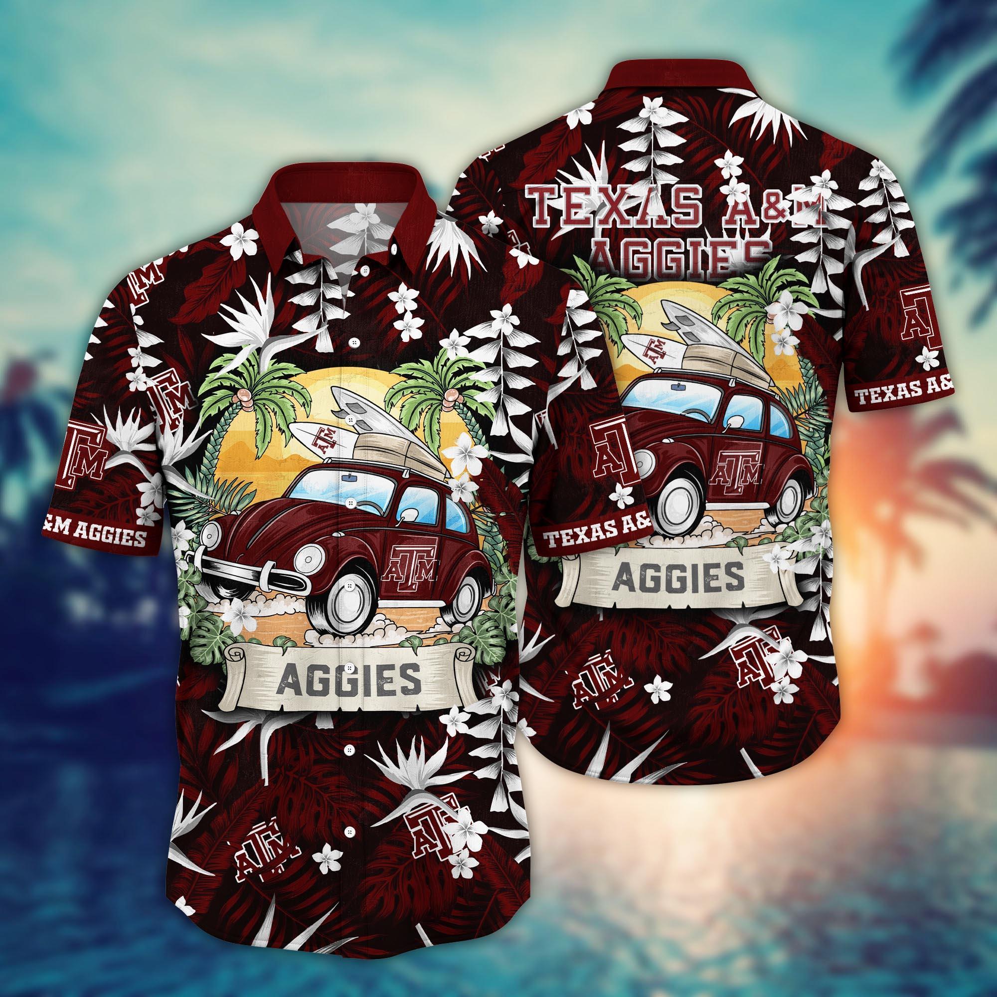 Texas A&M Aggies NCAA Flower Hawaii Shirt For Fans Ver 1