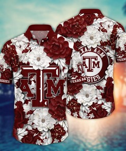 Texas A&M Aggies NCAA Flower Hawaii Shirt For Fans Ver 12