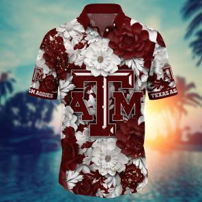 Texas A&M Aggies NCAA Flower Hawaii Shirt For Fans Ver 12