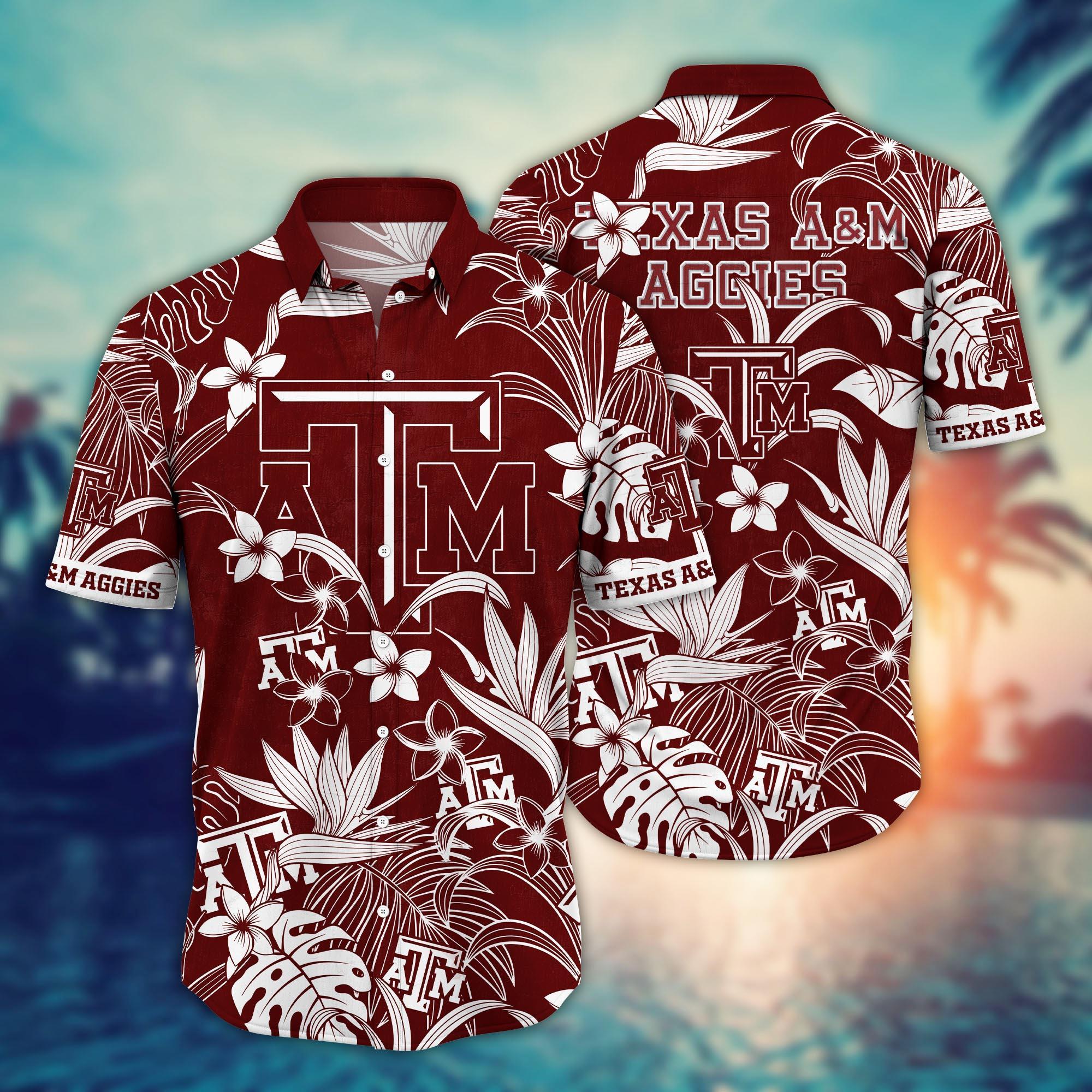 Texas A&M Aggies NCAA Flower Hawaii Shirt For Fans Ver 13