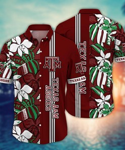 Texas A&M Aggies NCAA Flower Hawaii Shirt For Fans Ver 14
