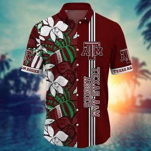 Texas A&M Aggies NCAA Flower Hawaii Shirt For Fans Ver 14