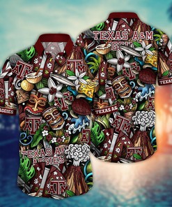 Texas A&M Aggies NCAA Flower Hawaii Shirt For Fans Ver 16