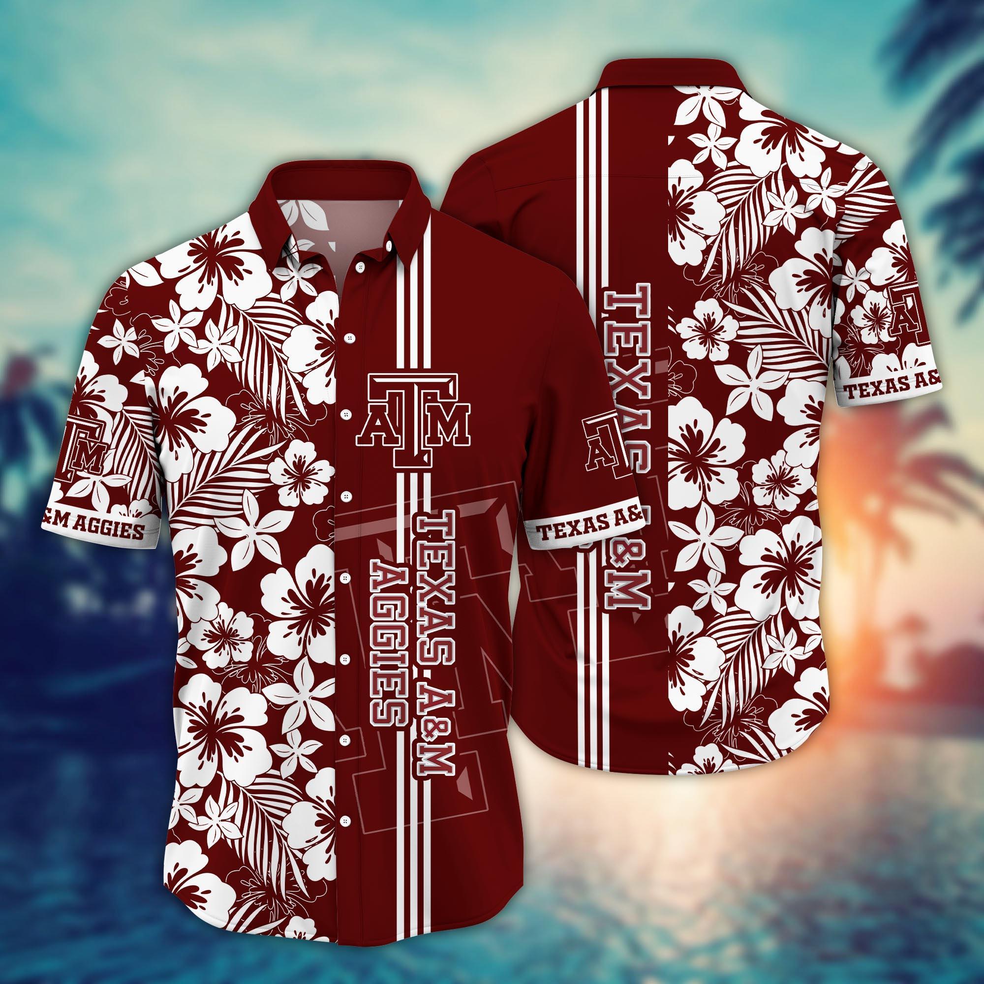 Texas A&M Aggies NCAA Flower Hawaii Shirt For Fans Ver 17