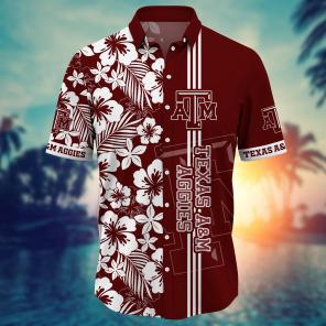 Texas A&M Aggies NCAA Flower Hawaii Shirt For Fans Ver 17