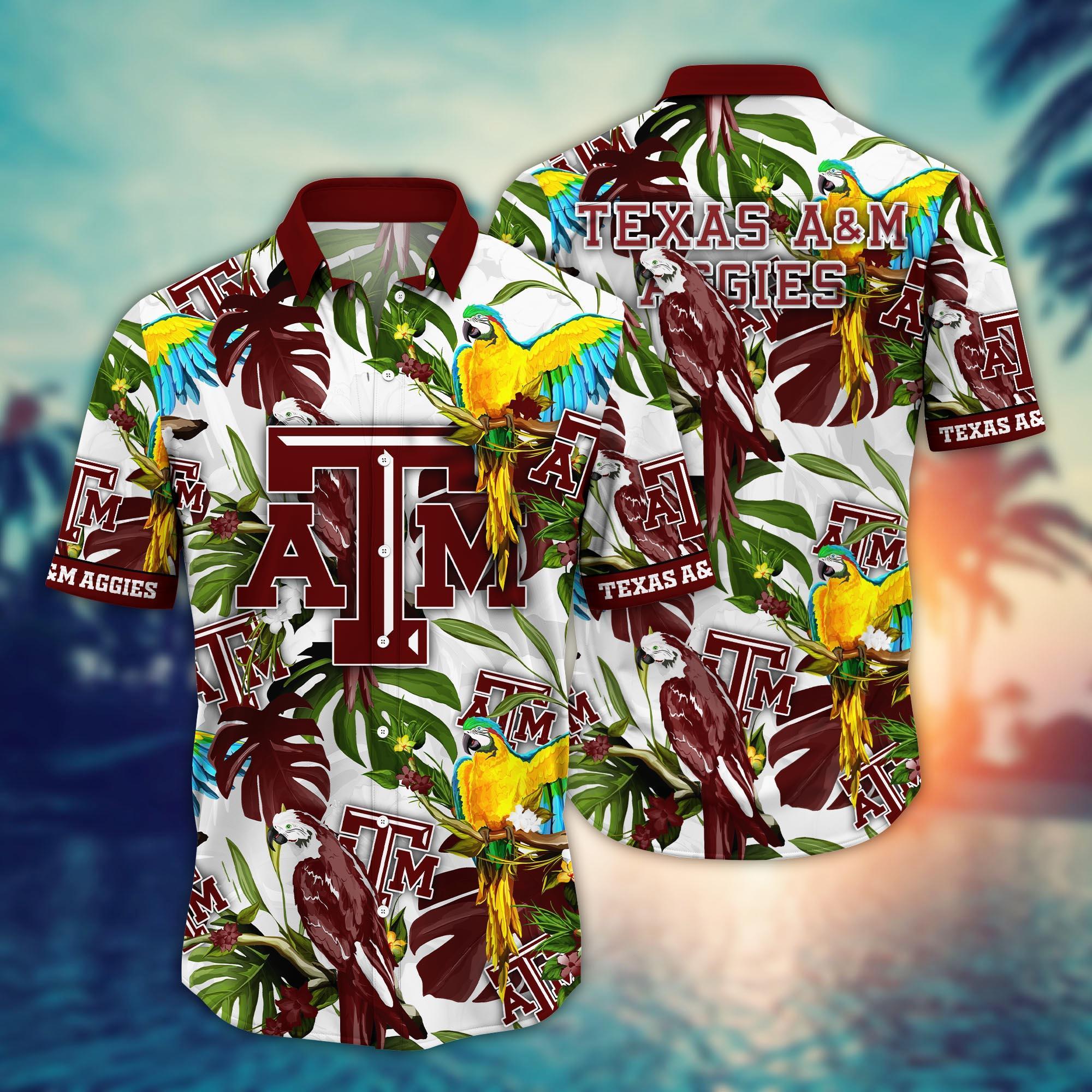 Texas A&M Aggies NCAA Flower Hawaii Shirt For Fans Ver 2