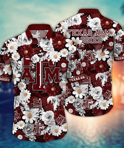 Texas A&M Aggies NCAA Flower Hawaii Shirt For Fans Ver 3