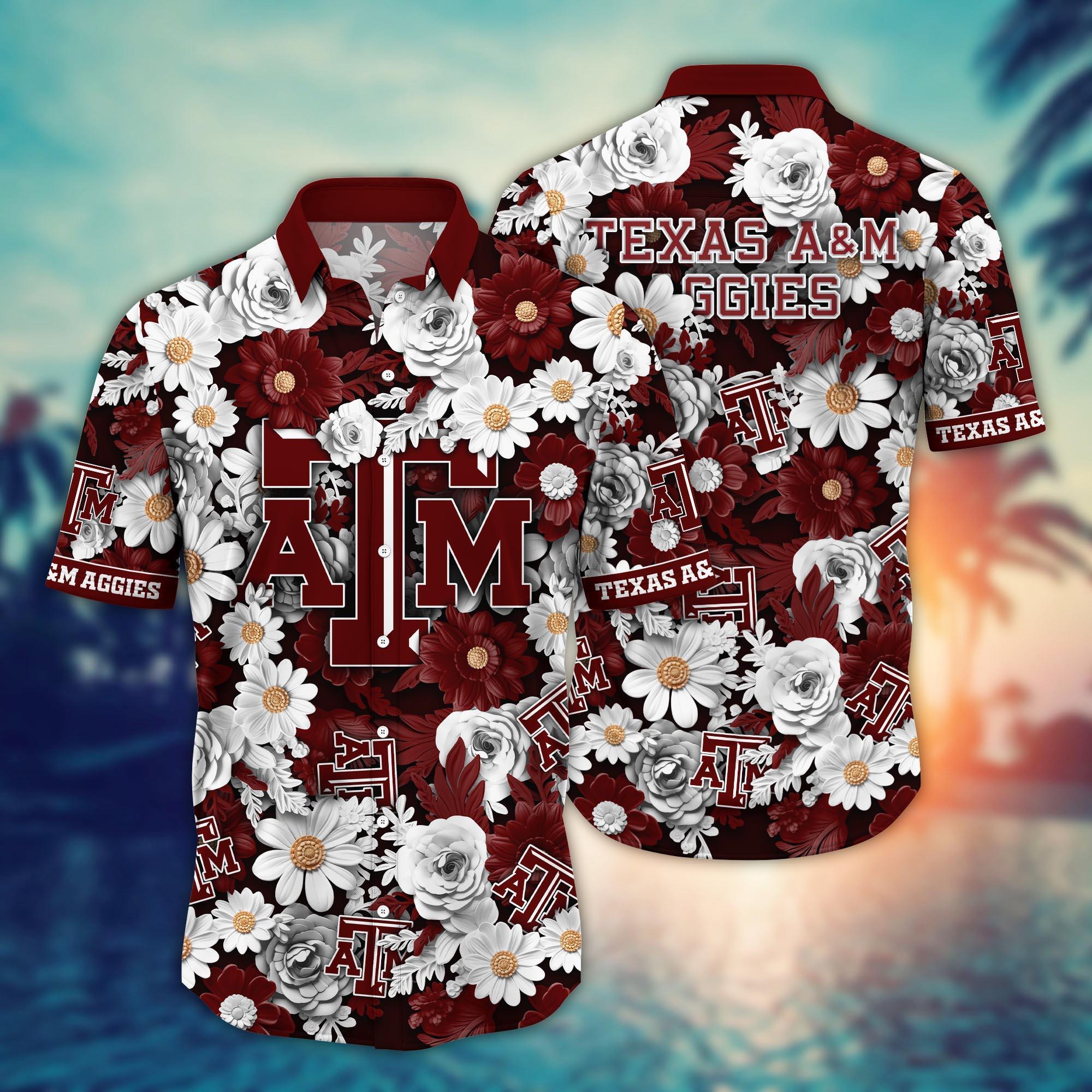 Texas A&M Aggies NCAA Flower Hawaii Shirt For Fans Ver 3