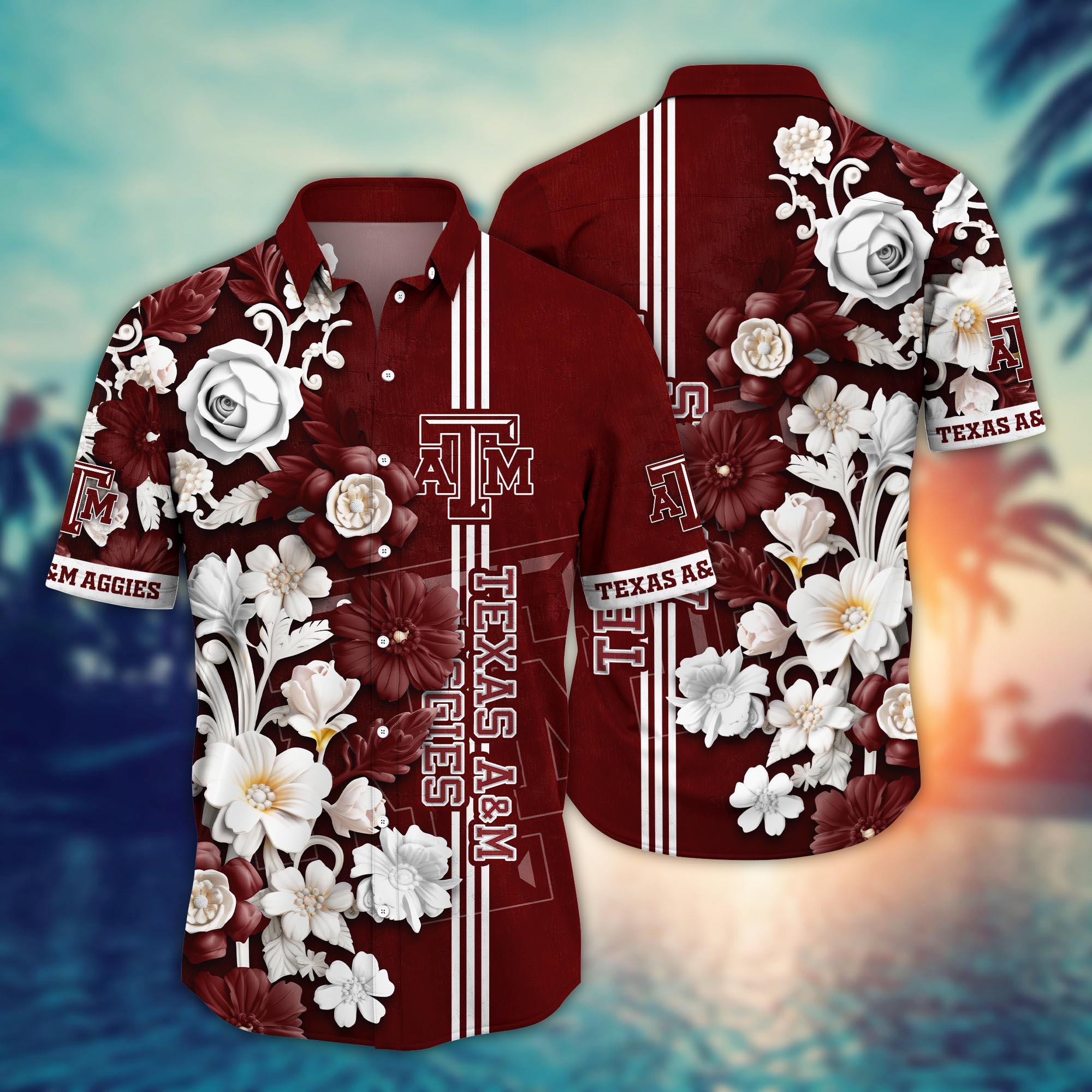 Texas A&M Aggies NCAA Flower Hawaii Shirt For Fans Ver 37