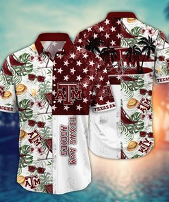 Texas A&M Aggies NCAA Flower Hawaii Shirt For Fans Ver 8