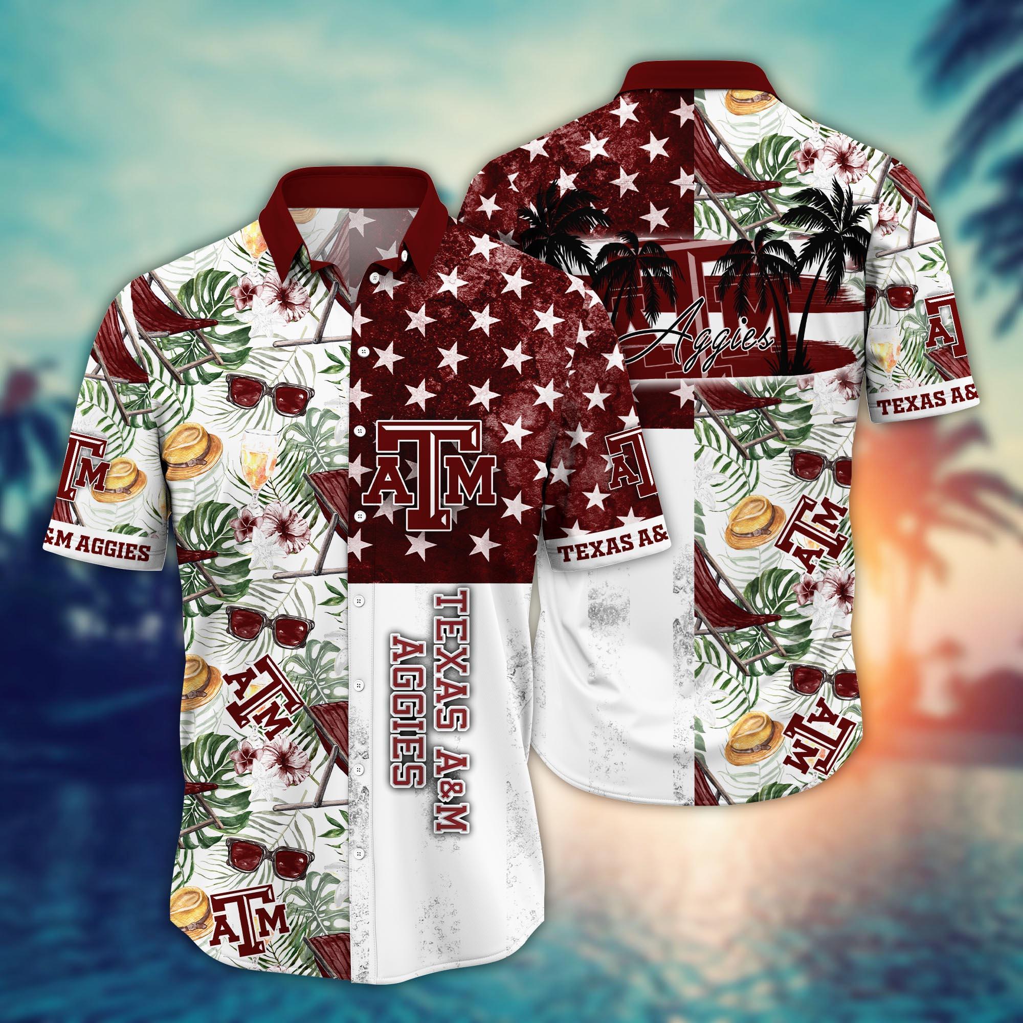 Texas A&M Aggies NCAA Flower Hawaii Shirt For Fans Ver 8