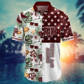 Texas A&M Aggies NCAA Flower Hawaii Shirt For Fans Ver 8