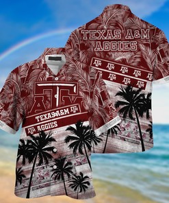 Texas A&M Aggies NCAA Palm Tree Pattern Hawaii Shirt For Sports Fans