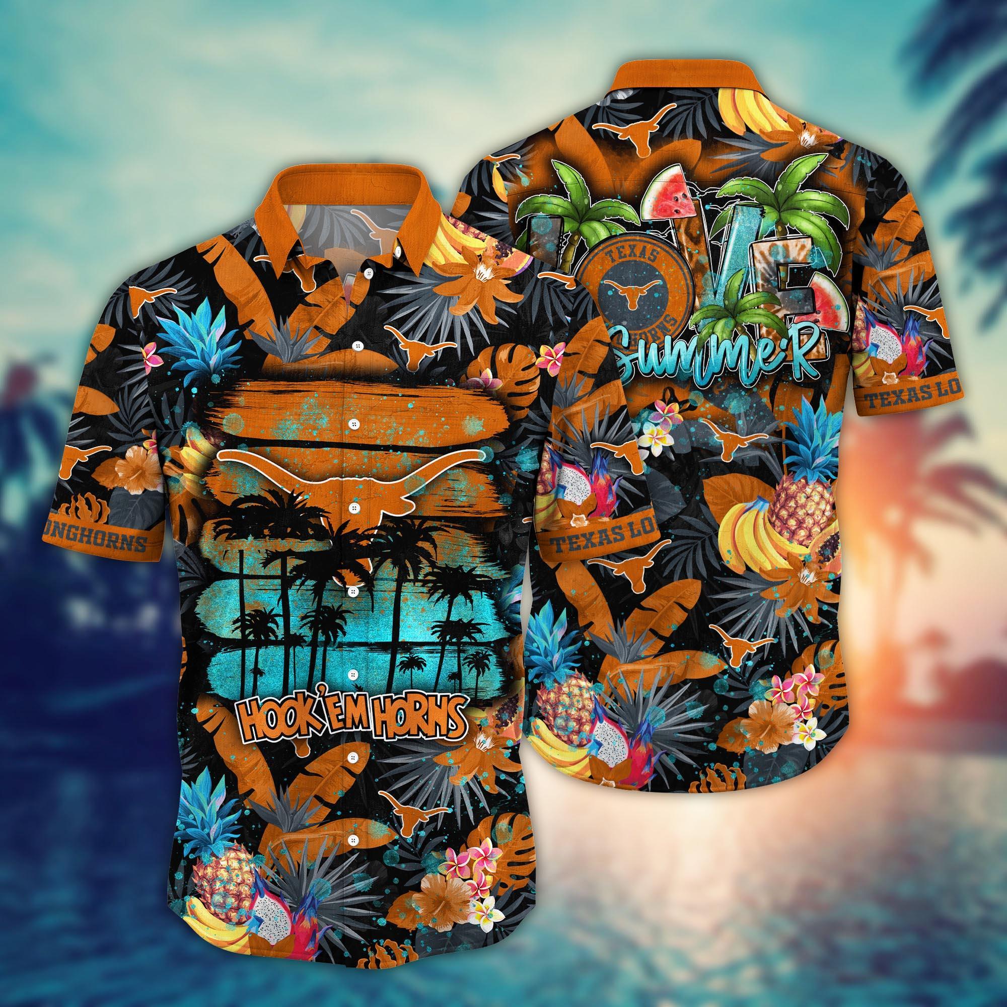 Texas Longhorns NCAA Flower Hawaii Shirt For Fans Ver 32