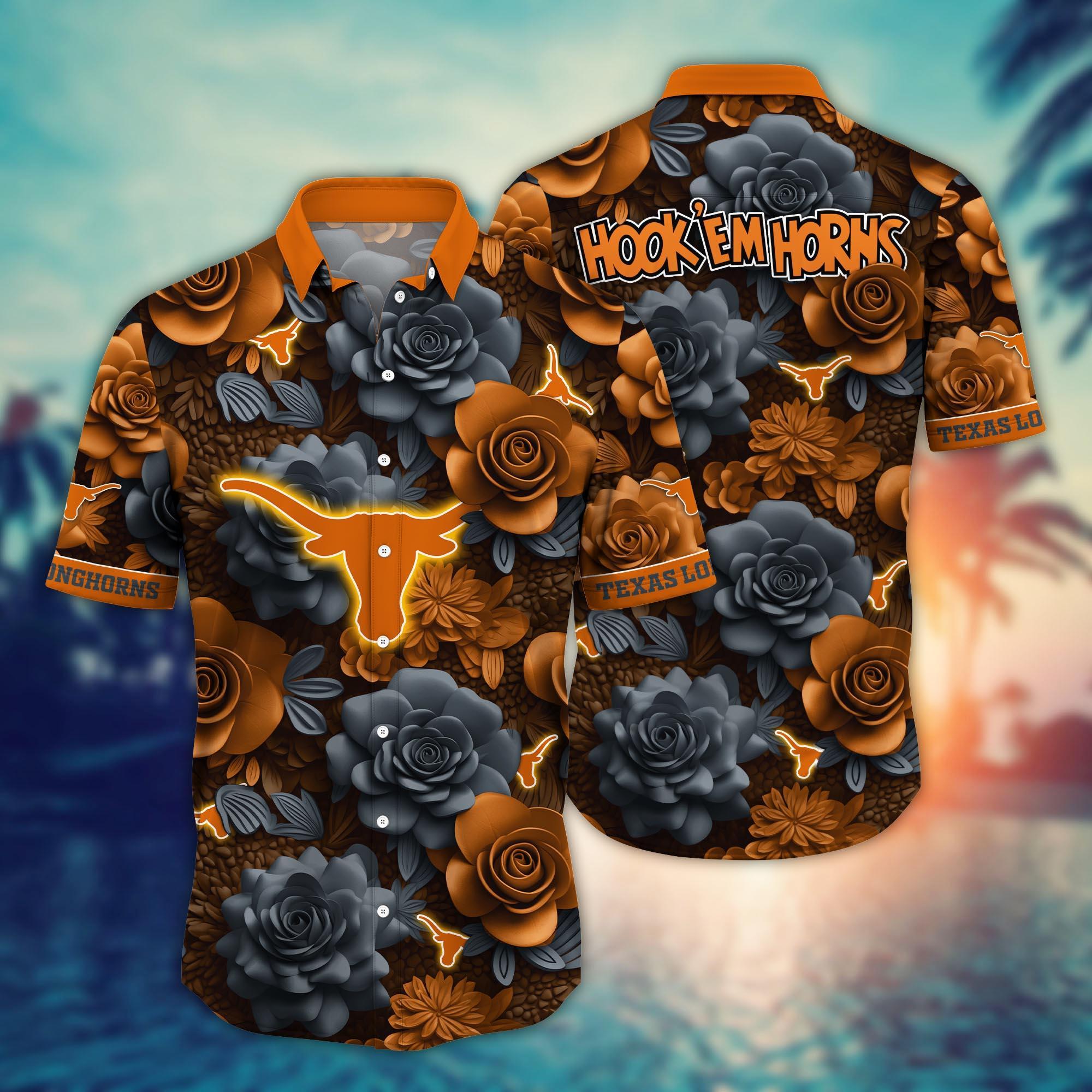 Texas Longhorns NCAA Flower Hawaii Shirt For Fans Ver 34