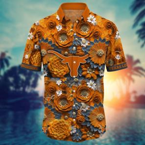 Texas Longhorns NCAA Hawaiian Shirt for This Summer Customize Shirt Any Team