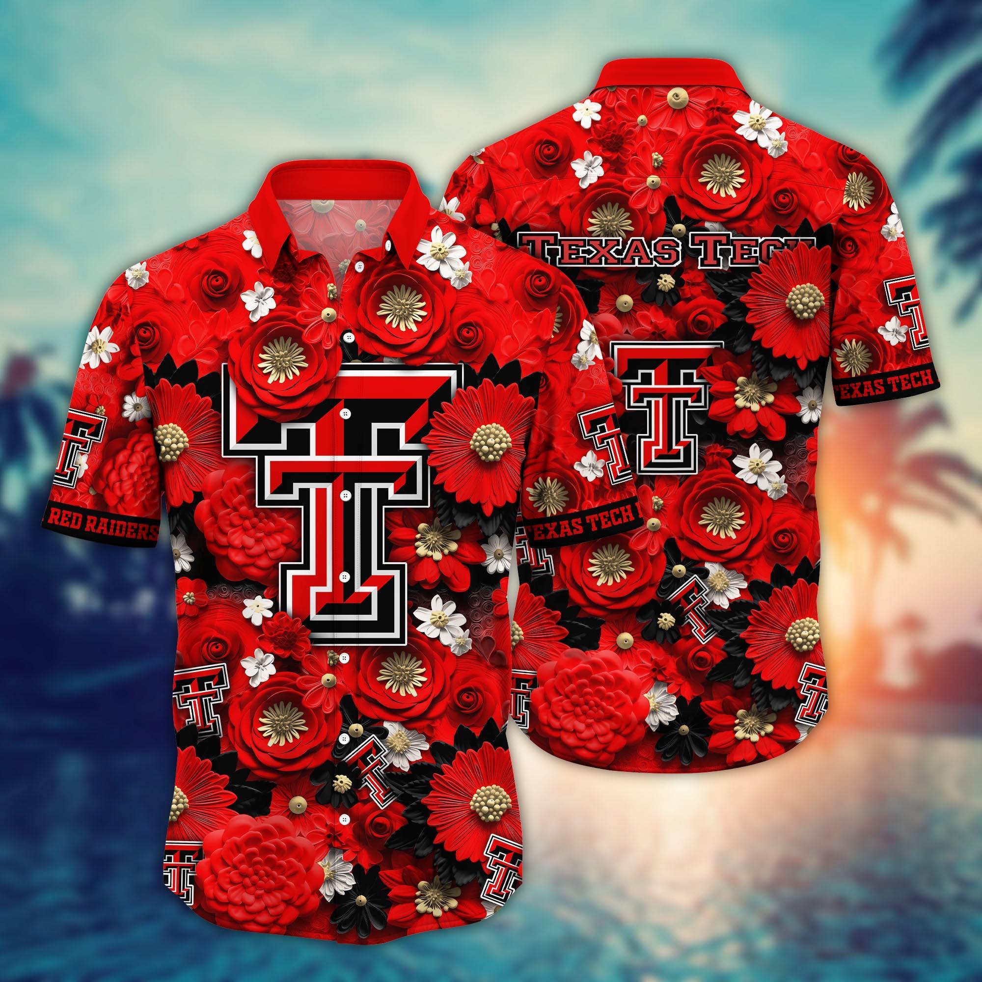 Texas Tech Red Raiders NCAA Hawaiian Shirt for This Summer Customize Shirt Any Team