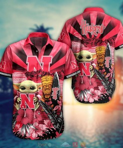 This Baby Yoda NCAA Nebraska Cornhuskers Hawaiian Shirt and Shorts Set is a Must-Have for Fans