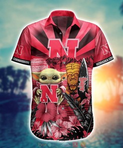 This Baby Yoda NCAA Nebraska Cornhuskers Hawaiian Shirt and Shorts Set is a Must-Have for Fans