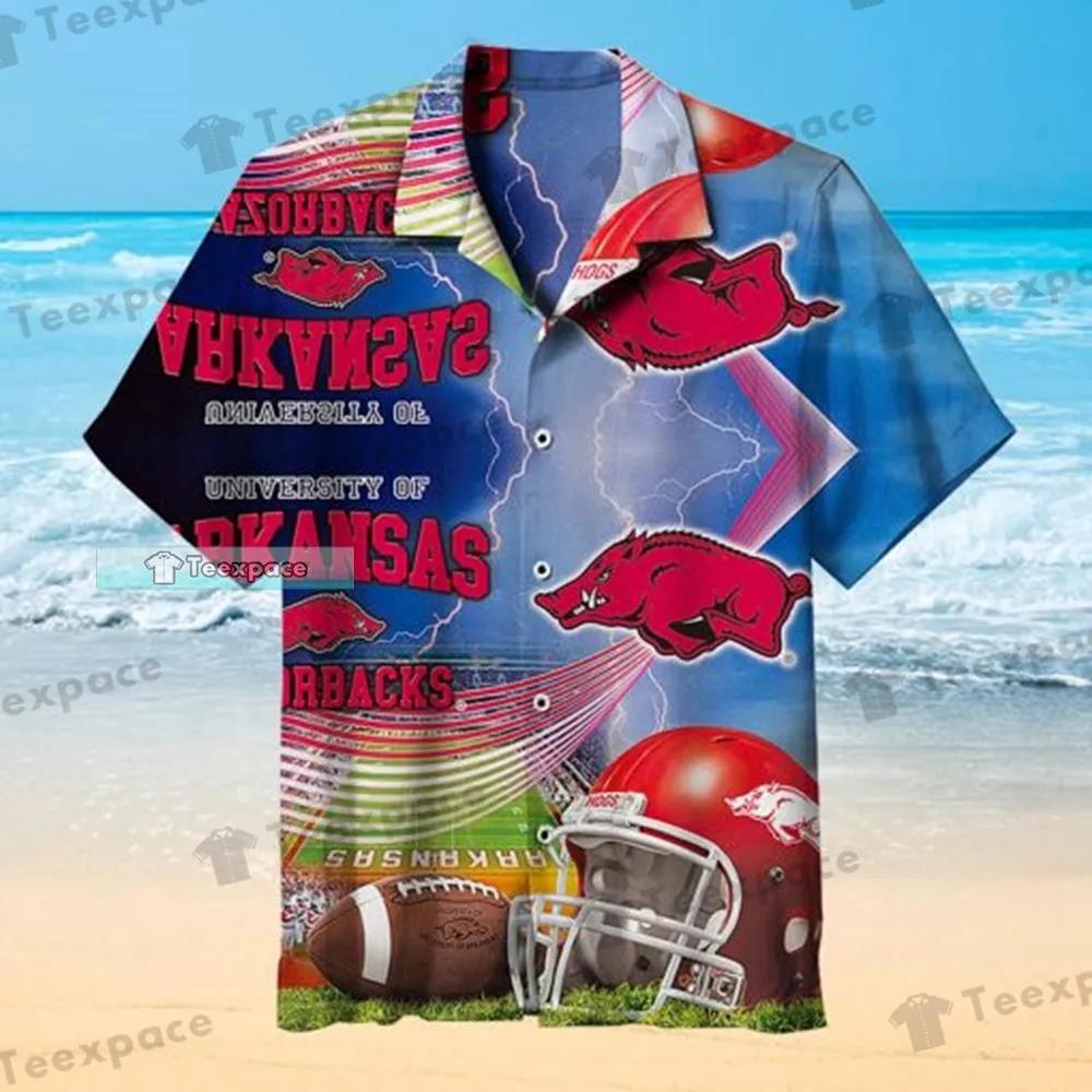 Thunderous Style with Arkansas Razorbacks Stadium Hawaiian Shirt