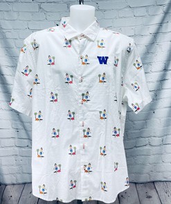 Tommy Bahama XXL Hula Girls Hawaii Shirt for Washington Huskies Fans
