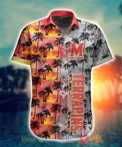 Trending Maryland Terrapins Summer Hawaiian Shirt for NCAA Fans with Tropical Flower Pattern