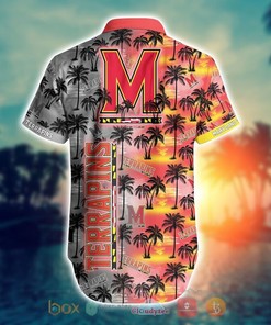 Trending Maryland Terrapins Summer Hawaiian Shirt for NCAA Fans with Tropical Flower Pattern