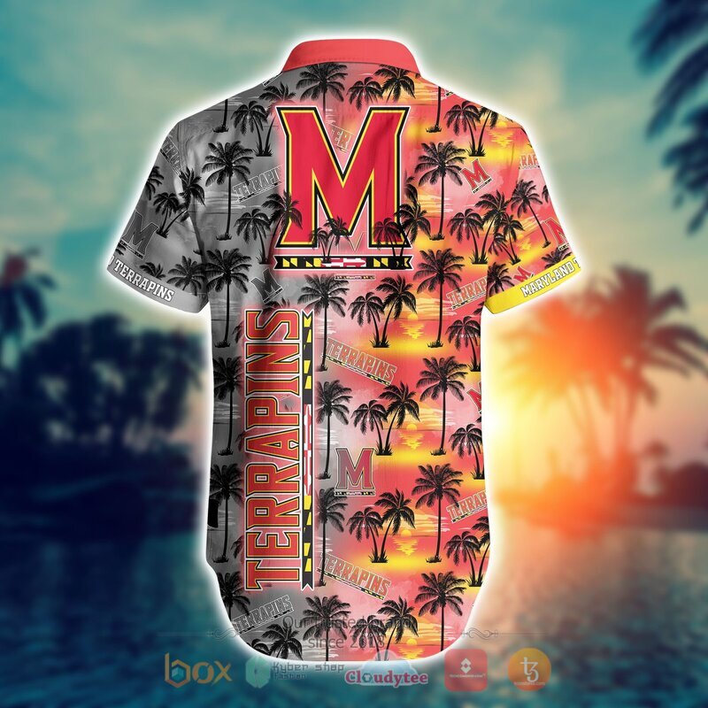 Trending Maryland Terrapins Summer Hawaiian Shirt for NCAA Fans with Tropical Flower Pattern