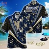 Trending Navy Midshipmen Summer Hawaiian Shirt with Tropical Flower Pattern for Fans