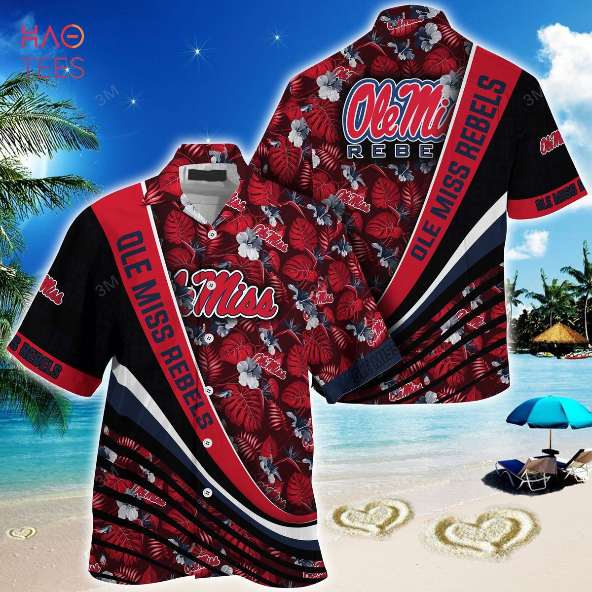 Trending Ole Miss Rebels Summer Hawaiian Shirt with Tropical Flower Pattern for Fans