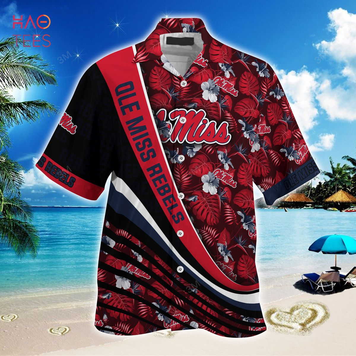 Trending Ole Miss Rebels Summer Hawaiian Shirt with Tropical Flower Pattern for Fans