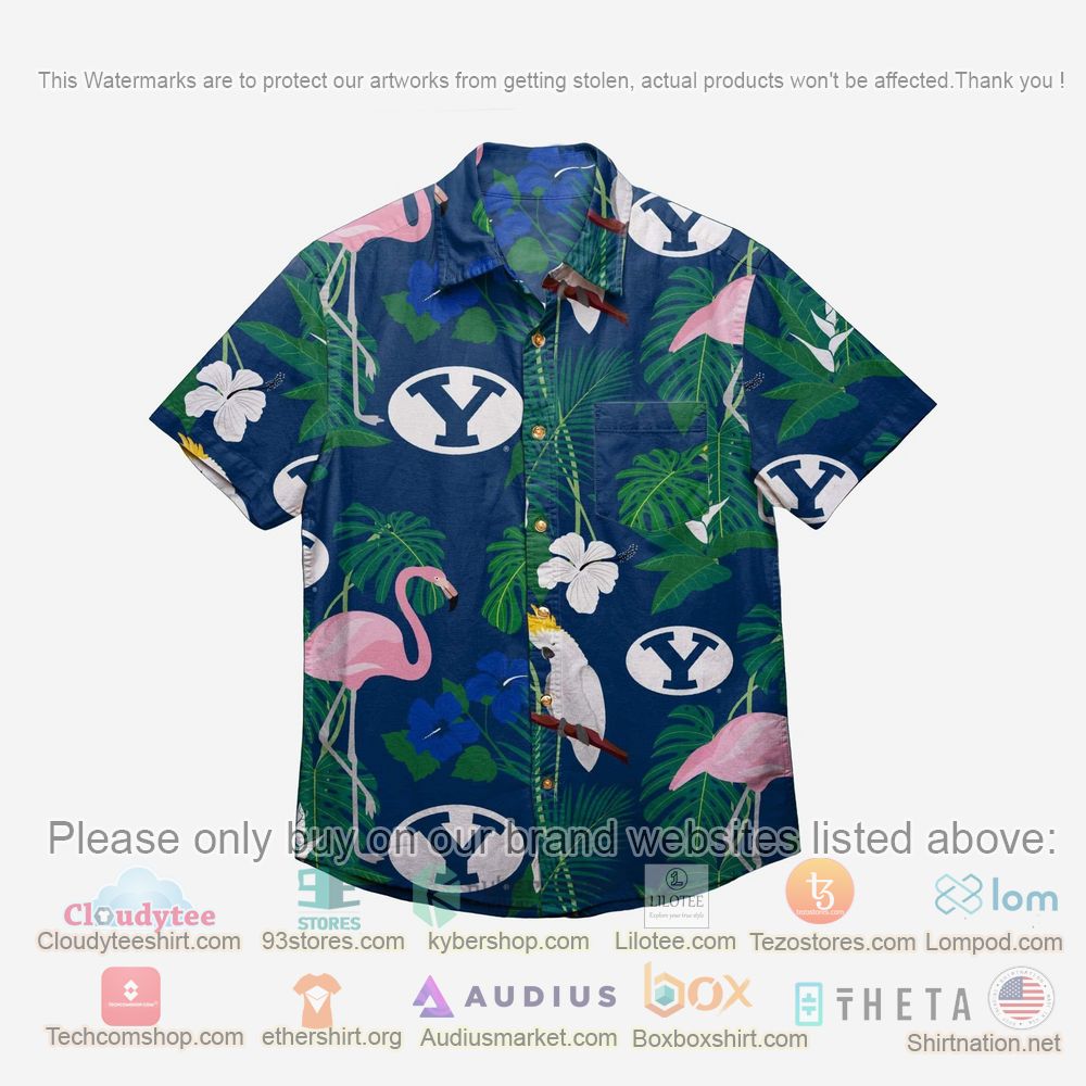 Trendy BYU Cougars Floral Button-Up Shirt - Great for Any Occasion